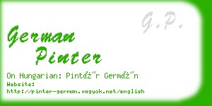 german pinter business card